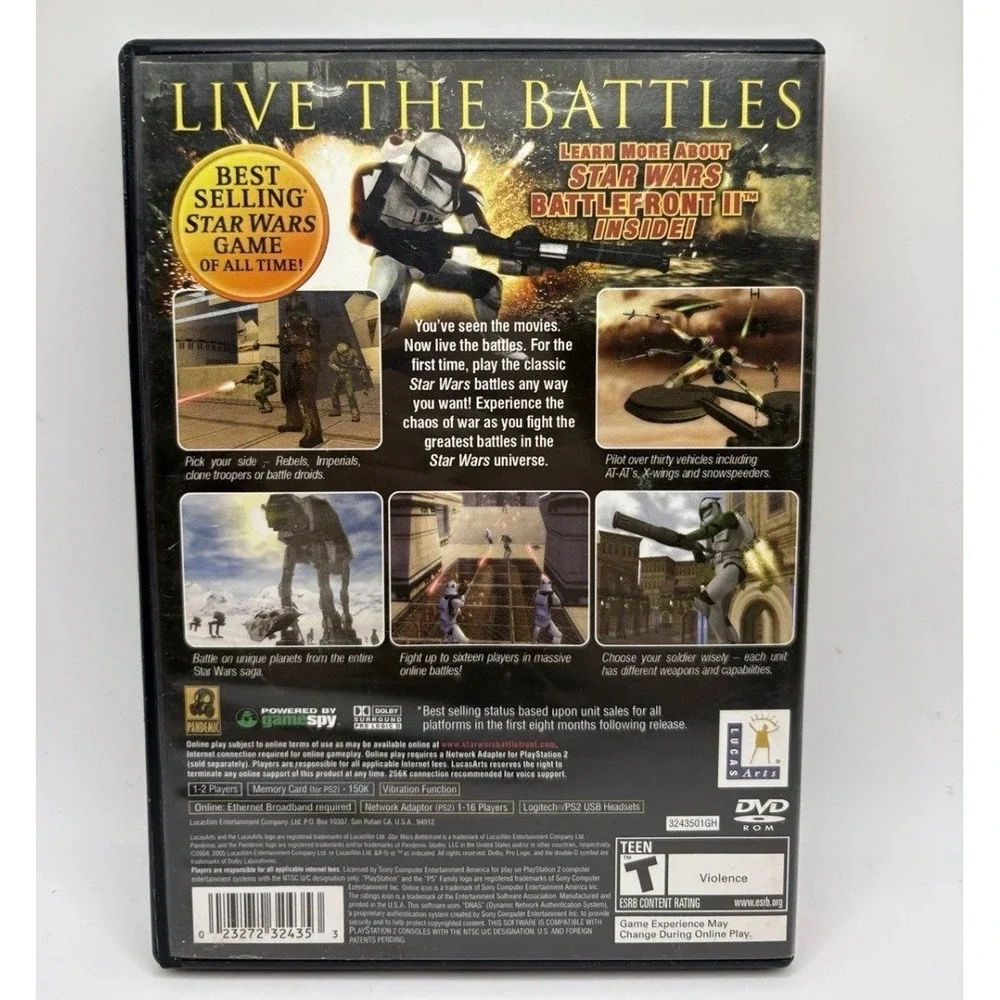 Star Wars: Battlefront (Sony PlayStation 2 PS2, 2004) Complete CIB Tested